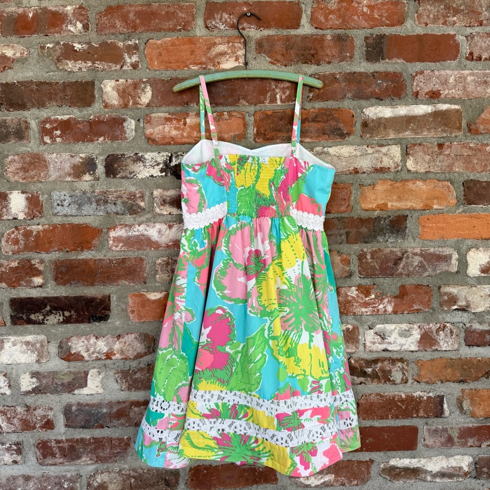 Lilly Pulitzer Emme Shorely Blue Dress Girls 14 - Picture 3 of 10